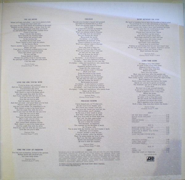 Crosby, Stills, Nash & Young : 4 Way Street (2xLP, Album, RE)