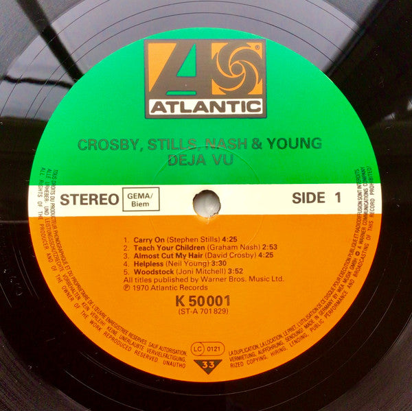 Crosby, Stills, Nash & Young : Déjà Vu (LP, Album, RE, Gat)