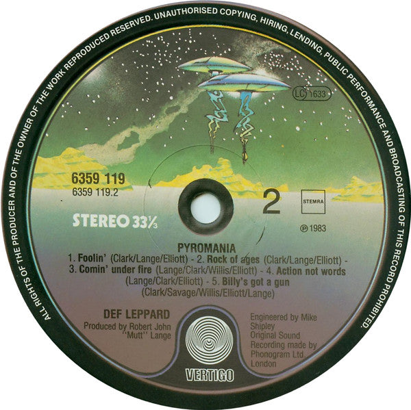 Def Leppard : Pyromania (LP, Album)