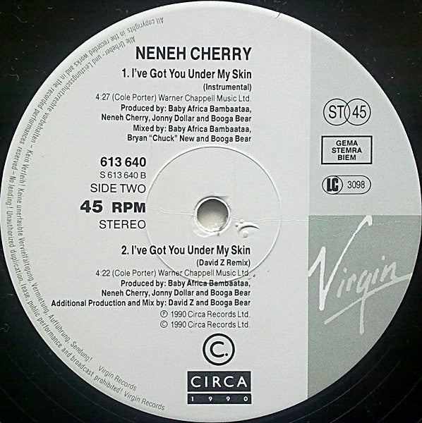Neneh Cherry : I've Got You Under My Skin (12", Single)