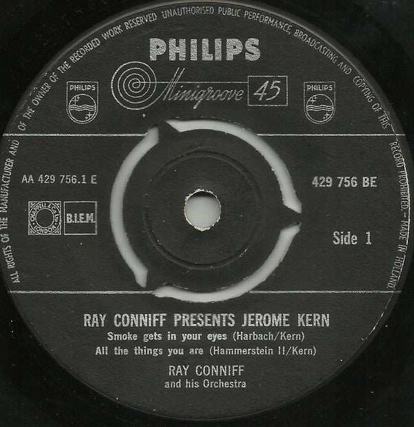 Ray Conniff Presents Jerome Kern : Making Eyes At Broadway (7", EP, Mono)
