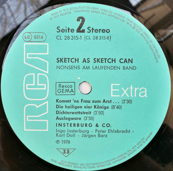 Insterburg & Co : Sketch As Sketch Can · Nonsens Am Laufenden Band (2xLP, Album, Gat)