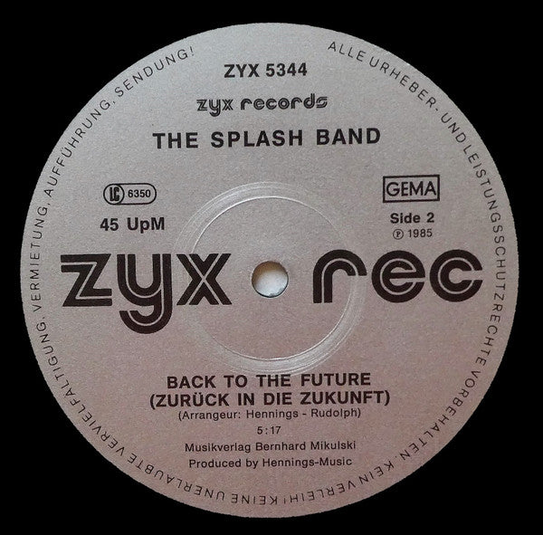 The Splash Band : Theme From Back To The Future (Power Of Love) (12")