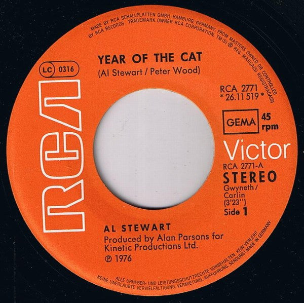 Al Stewart : Year Of The Cat (7", Single)