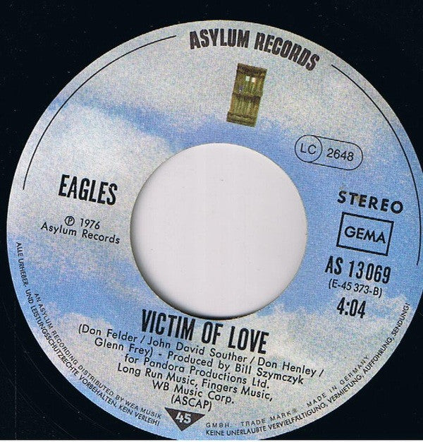 Eagles : New Kid In Town (7", Single)