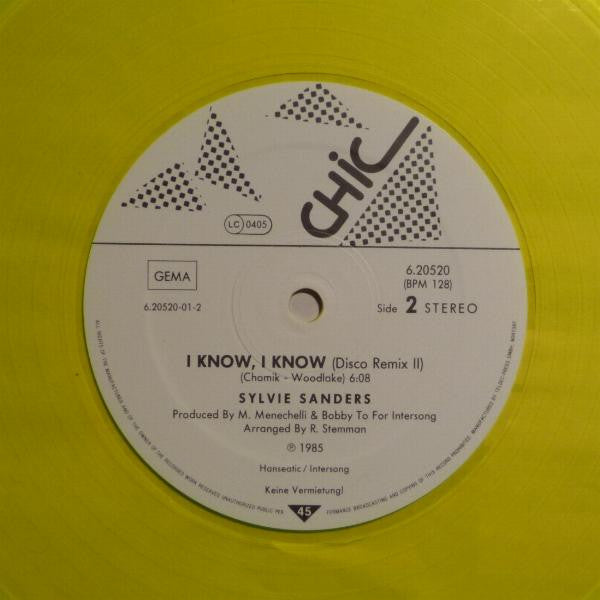 Sylvie Sanders : I Know, I Know (12", Maxi, Yel)