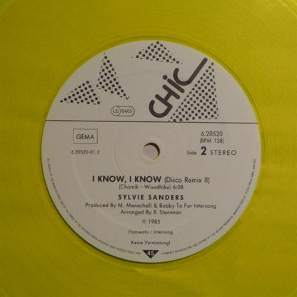 Sylvie Sanders : I Know, I Know (12", Maxi, Yel)
