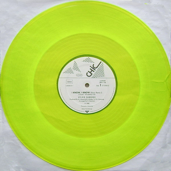Sylvie Sanders : I Know, I Know (12", Maxi, Yel)