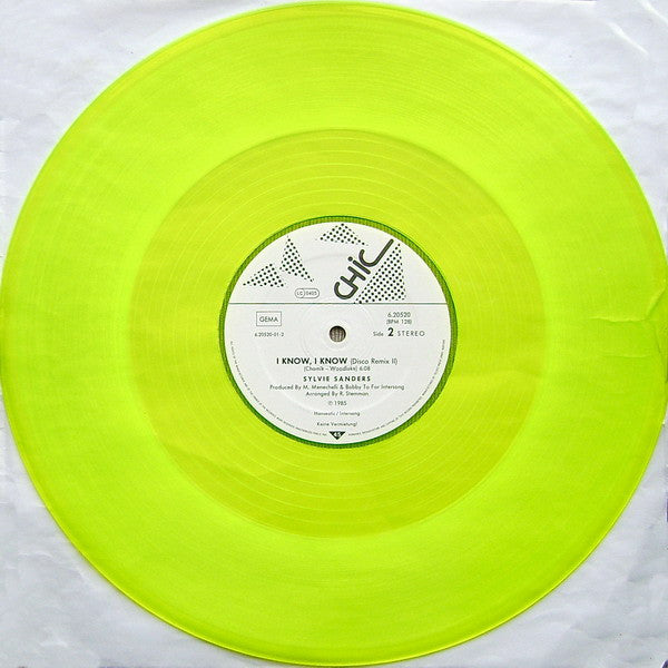 Sylvie Sanders : I Know, I Know (12", Maxi, Yel)