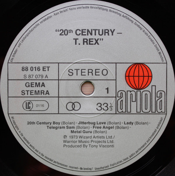 T. Rex : 20th Century (LP, Comp, RP)