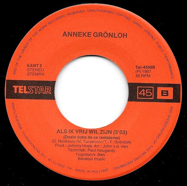 Anneke Grönloh : Dans Met Mij (7", Single)