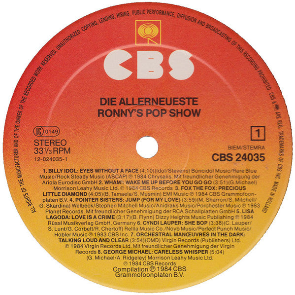 Various : Die Allerneueste… Ronny's Pop Show (LP, Comp)