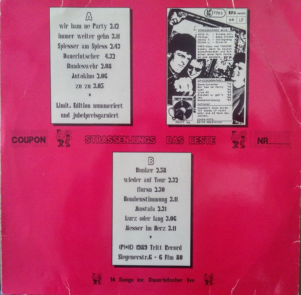 Strassenjungs : Das Beste (LP, Comp)