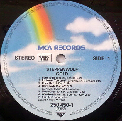 Steppenwolf : Gold (Their Great Hits) (LP, Comp, RE)