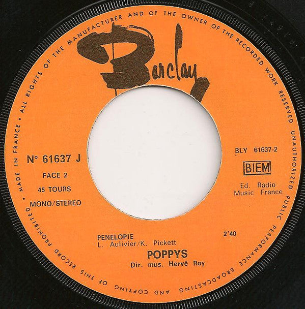 Poppys : La Vie C'est Si Joli (7", Single, Mono, Pap)