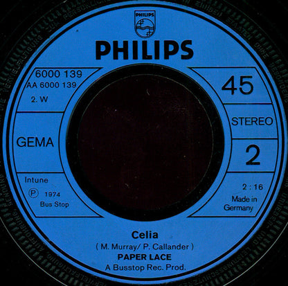 Paper Lace : Billy - Don't Be A Hero / Celia (7", Single)