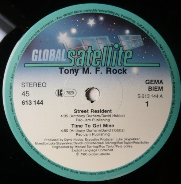 Tony Rock : Street Resident (12")