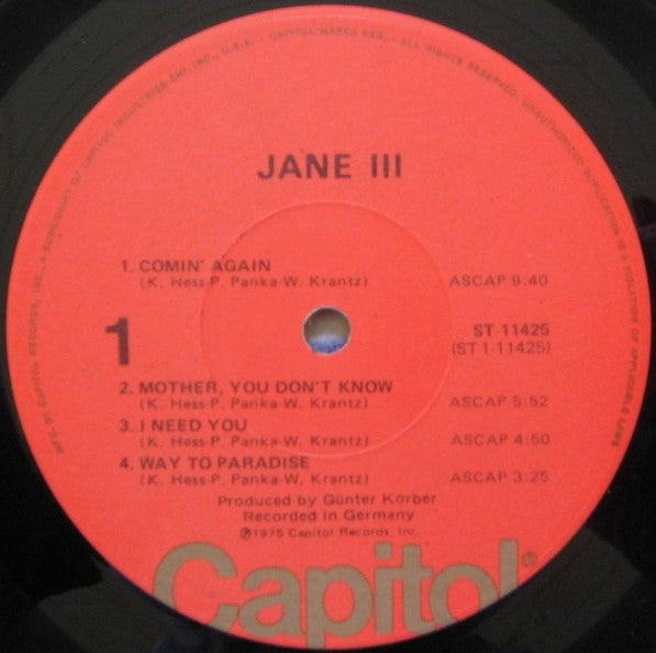 Jane : III (LP, Album)
