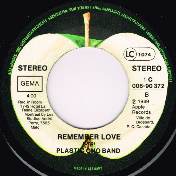 The Plastic Ono Band : Give Peace A Chance (7", Single, RE)