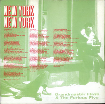 Grandmaster Flash & The Furious Five : New York New York (12")