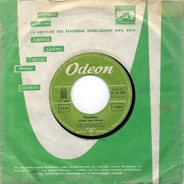 The Temperance Seven : Pasadena / Sugar (7", Single, Mono)