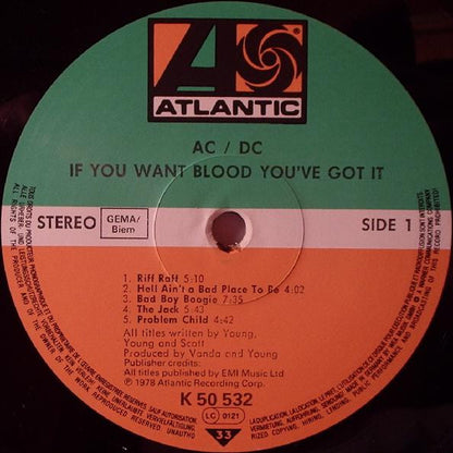 AC/DC : If You Want Blood (You've Got It) (LP, Album, RP)