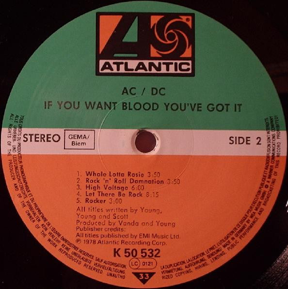 AC/DC : If You Want Blood (You've Got It) (LP, Album, RP)