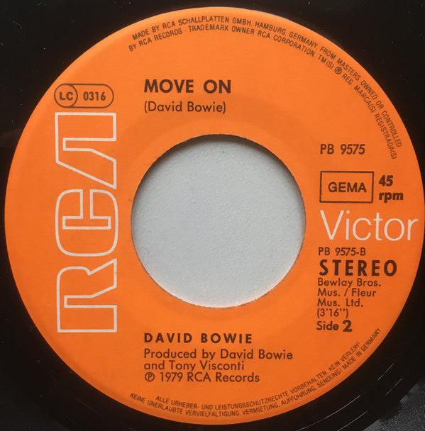 David Bowie : Ashes To Ashes (7", Single)