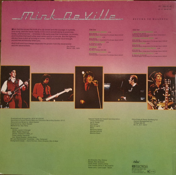 Mink DeVille : Return To Magenta (LP, Album)