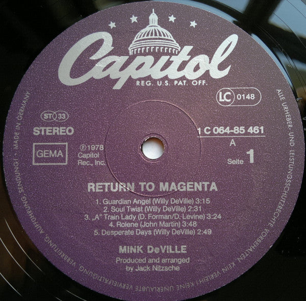 Mink DeVille : Return To Magenta (LP, Album)