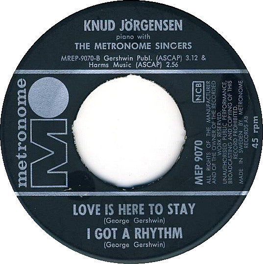 Knud Jörgensen : I Got Rhythm (7", EP)