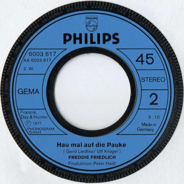 Freddie Friedlich : Ich Will Eine Marsbraut (7", Single)