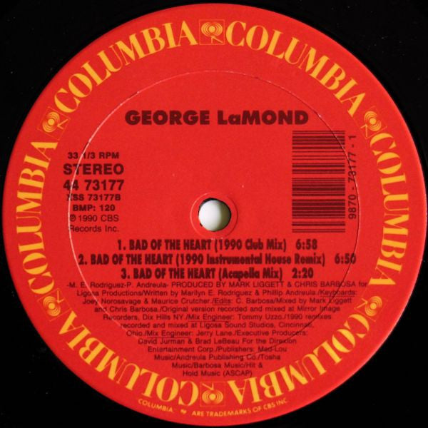 George LaMond : Bad Of The Heart (12")