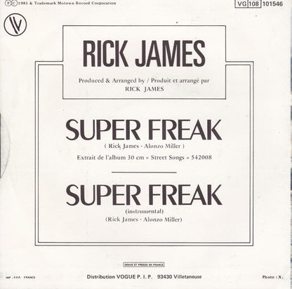 Rick James : Super Freak (Part.1&2) (7", Single)