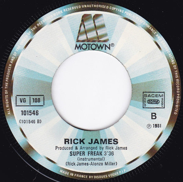Rick James : Super Freak (Part.1&2) (7", Single)