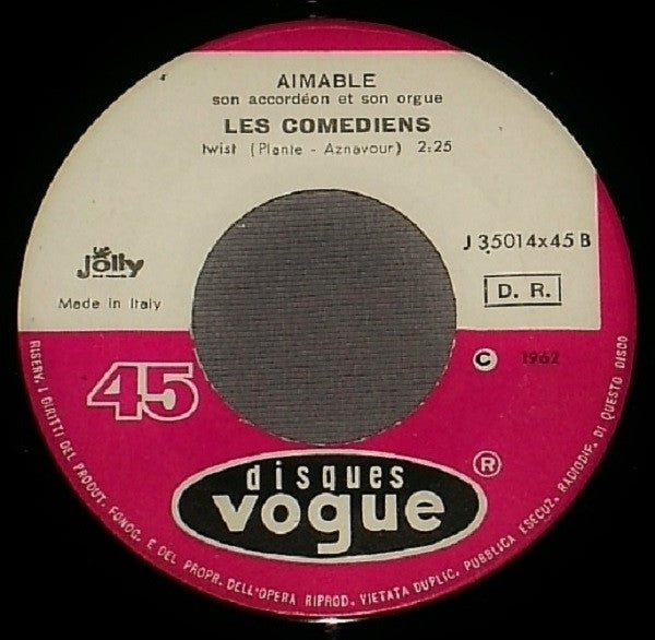 Aimable Son Accordéon Et Son Orgue* : Chariot (7")
