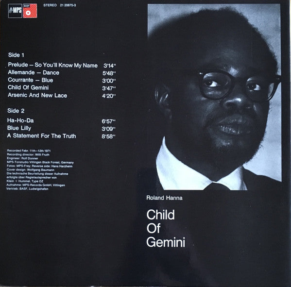 The Roland Hanna Trio* : Child Of Gemini (LP, Album)