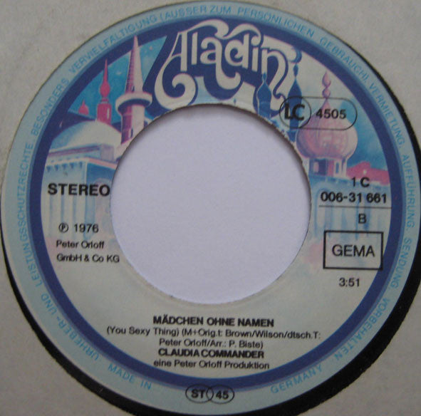 Claudia Commander : Der Mann, Der Immer Gewann (7", Single)