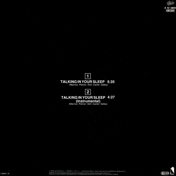The Romantics : Talking In Your Sleep (Special Remix) (12", Maxi)