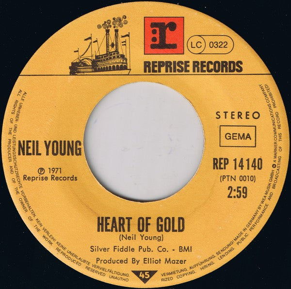 Neil Young : Heart Of Gold (7", Single, RE)