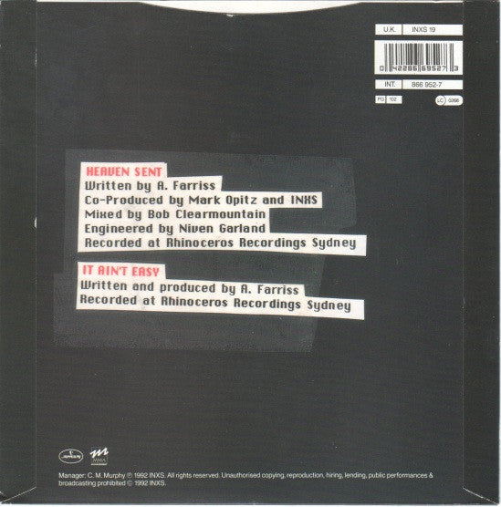 INXS : Heaven Sent (7", Single)