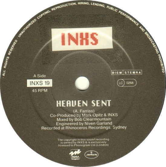 INXS : Heaven Sent (7", Single)