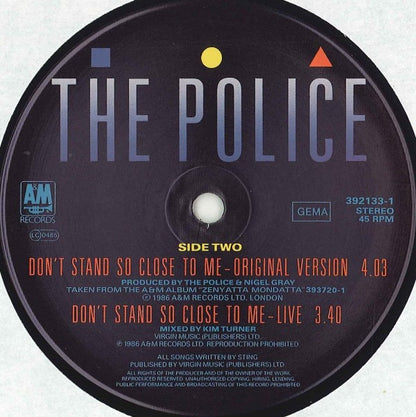 The Police : Don't Stand So Close To Me '86 (12", Single)