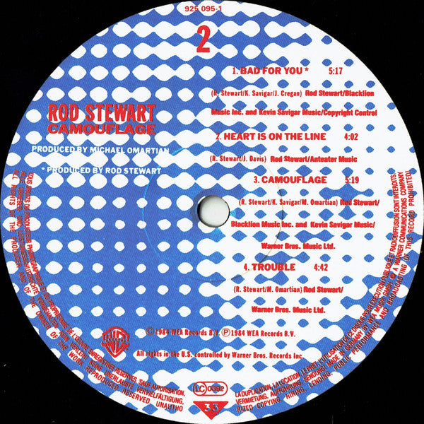 Rod Stewart : Camouflage (LP, Album, G)