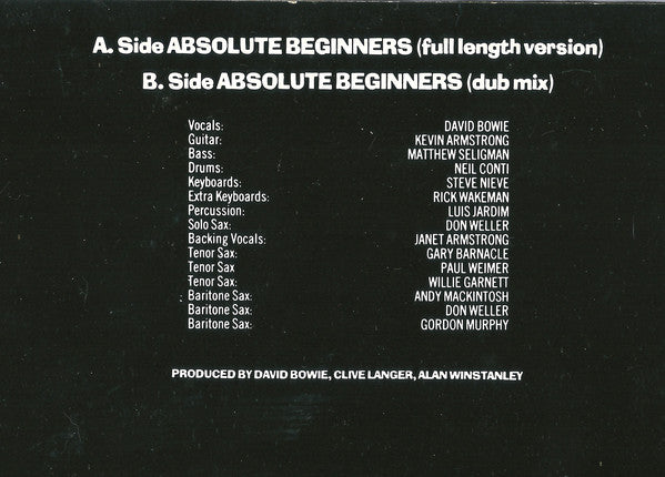 David Bowie : Absolute Beginners (12", Single)