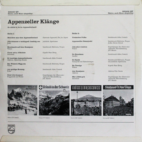 Various : Appenzeller Klänge - So Chiids Bi Ös Im Appezellerland! (LP)