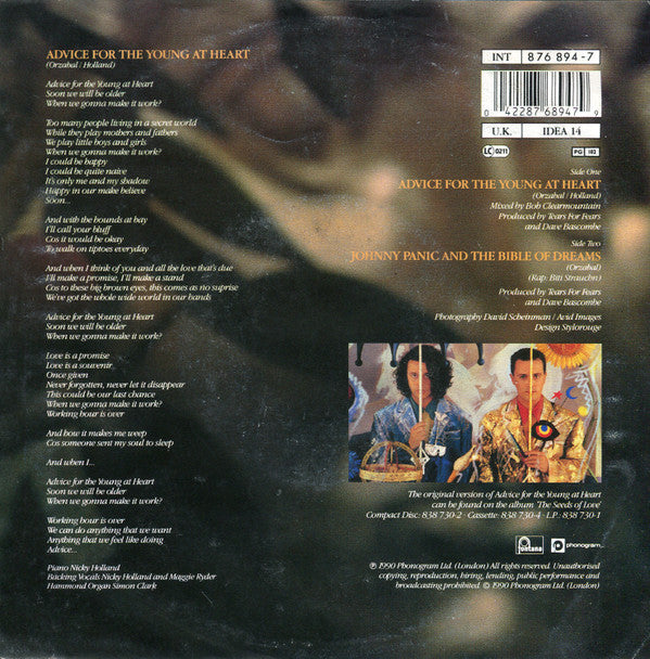 Tears For Fears : Advice For The Young At Heart (7", Single)