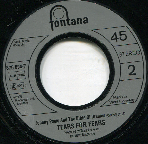 Tears For Fears : Advice For The Young At Heart (7", Single)