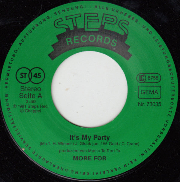 More For : It's My Party (7", Single)