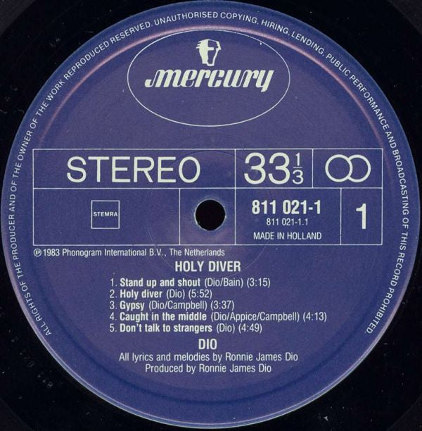 Dio (2) : Holy Diver (LP, Album)